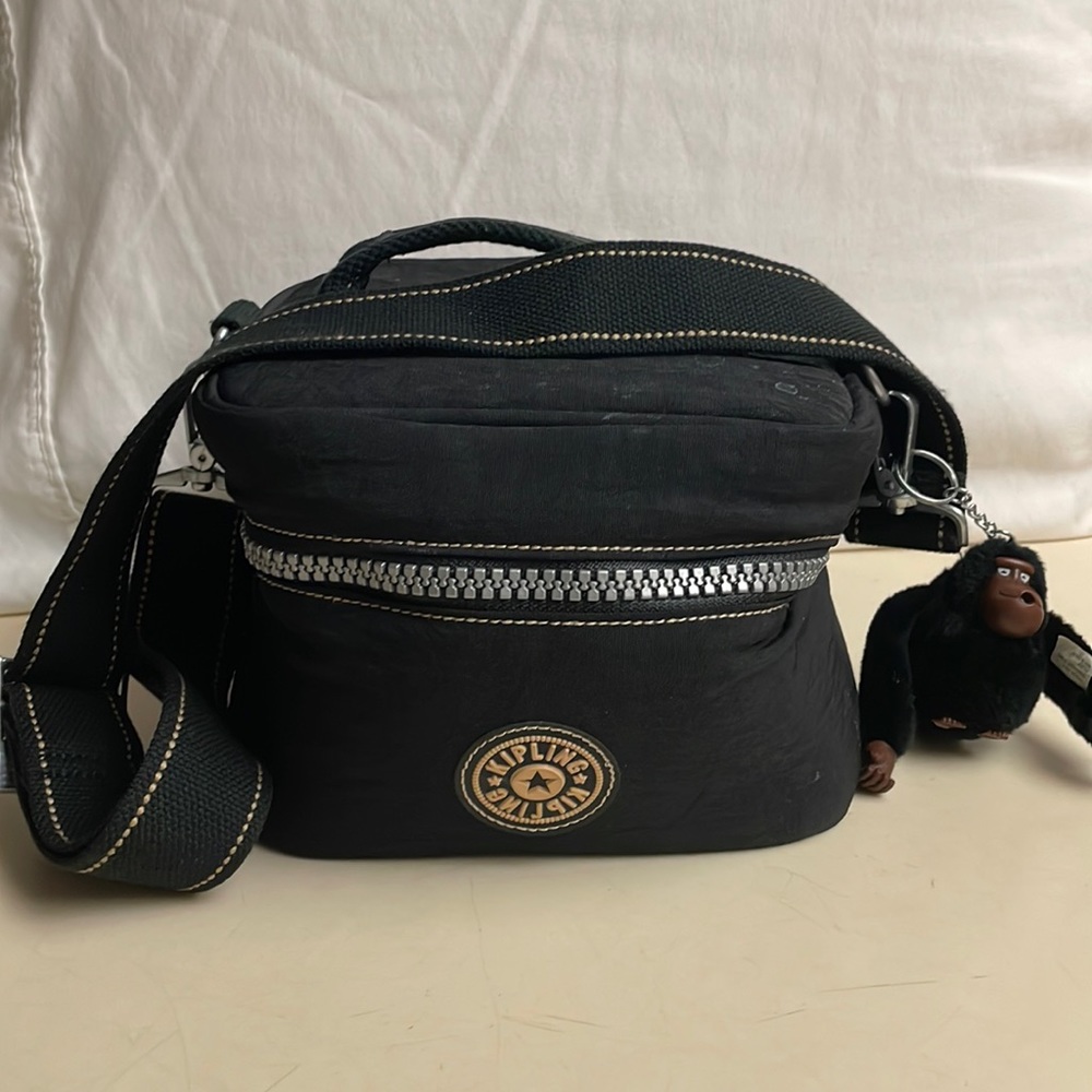 Cute Black Kipling cosmetic/make up bag